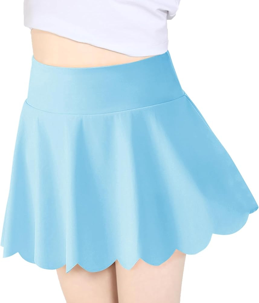 Haloumoning Girls Skorts Flowy Butterfly Athletic Shorts Kids A Line Pleated Tennis Golf Skirts w... | Amazon (US)