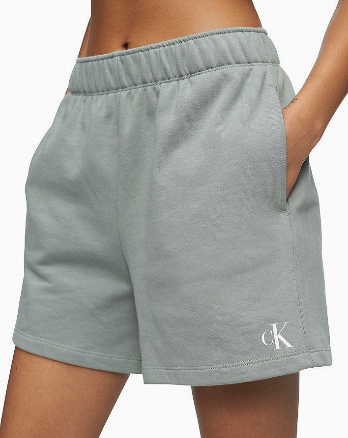 Solid Cotton French Terry Shorts | Calvin Klein | Calvin Klein (US)