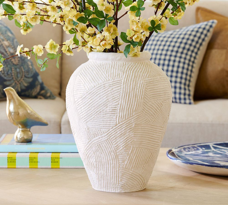Textured Earthenware Vase | Pottery Barn UK