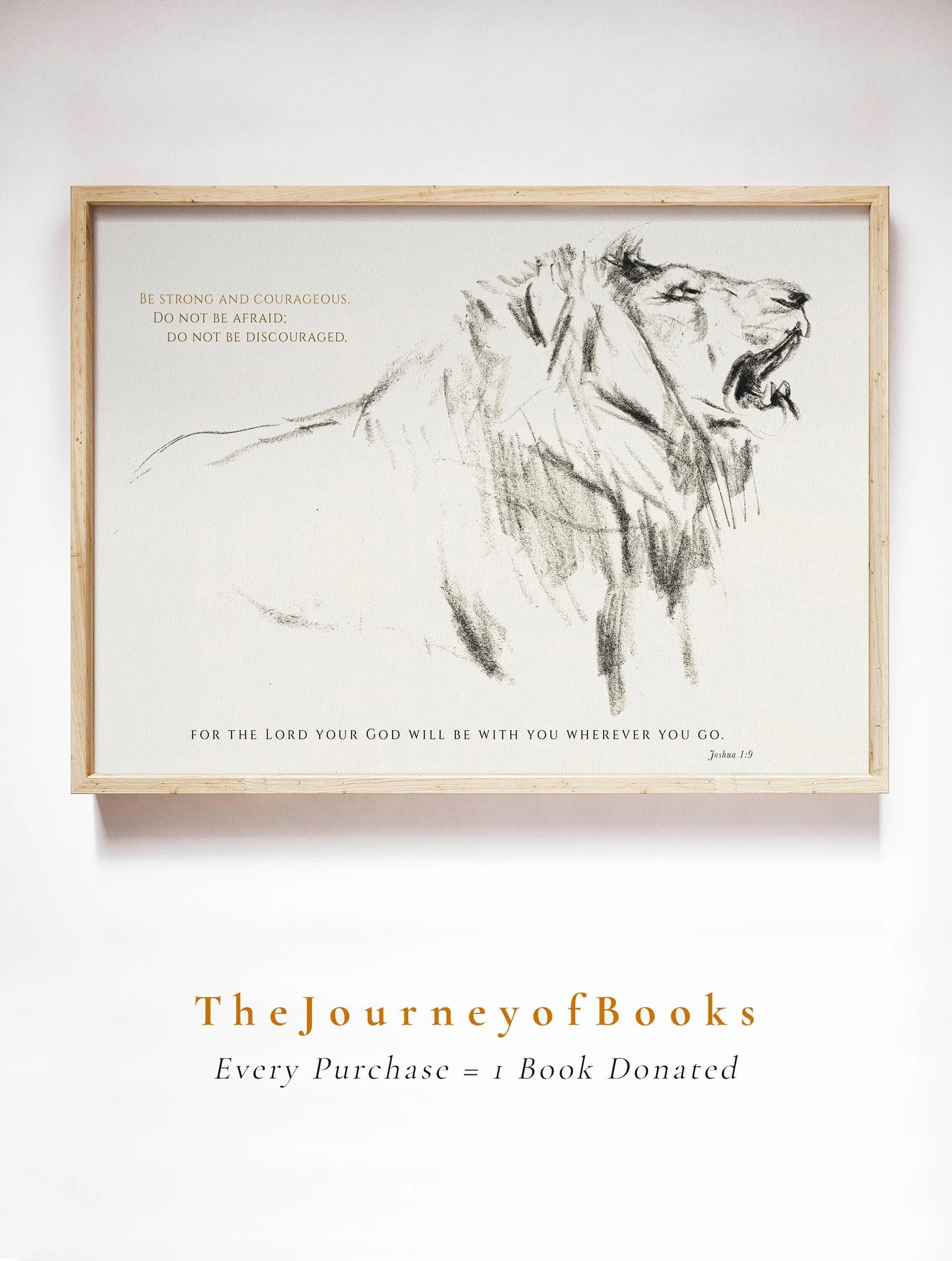 Christian Nursery Lion Wall Art Joshua 1:9 Be Strong Do Not | Etsy | Etsy (US)