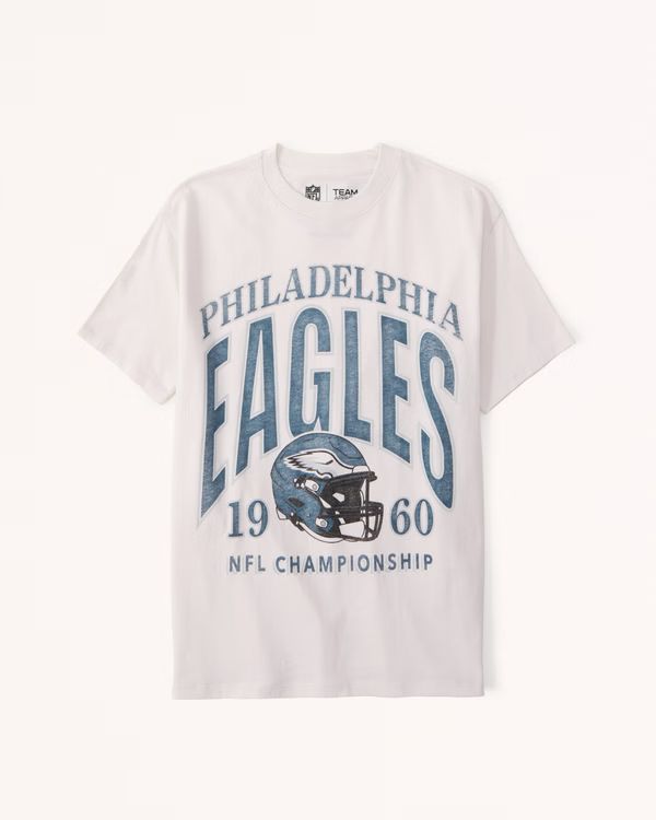 Oversized Boyfriend Philadelphia Eagles Graphic Tee | Abercrombie & Fitch (US)