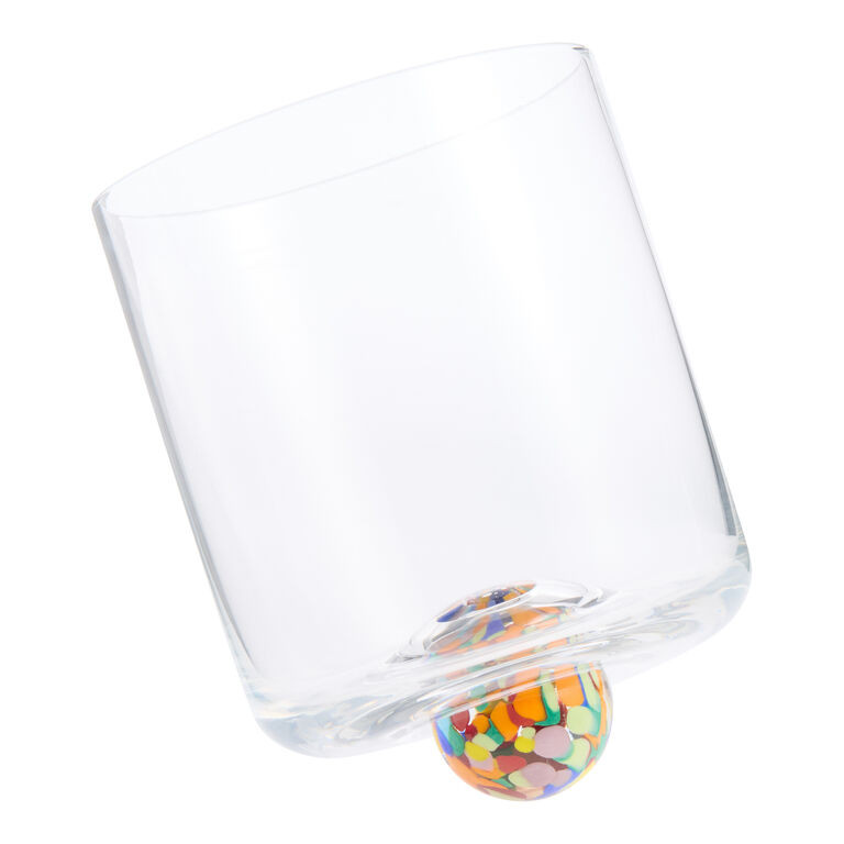 Multicolor Confetti Ball Rolling Whisky Glass | World Market