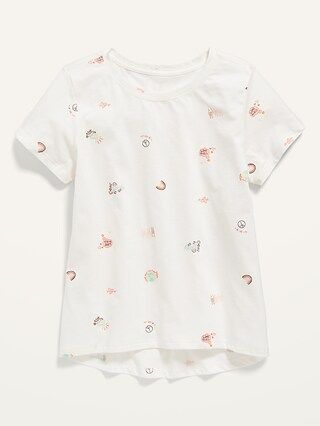 Softest Printed Crew-Neck T-Shirt for Girls | Old Navy (US)