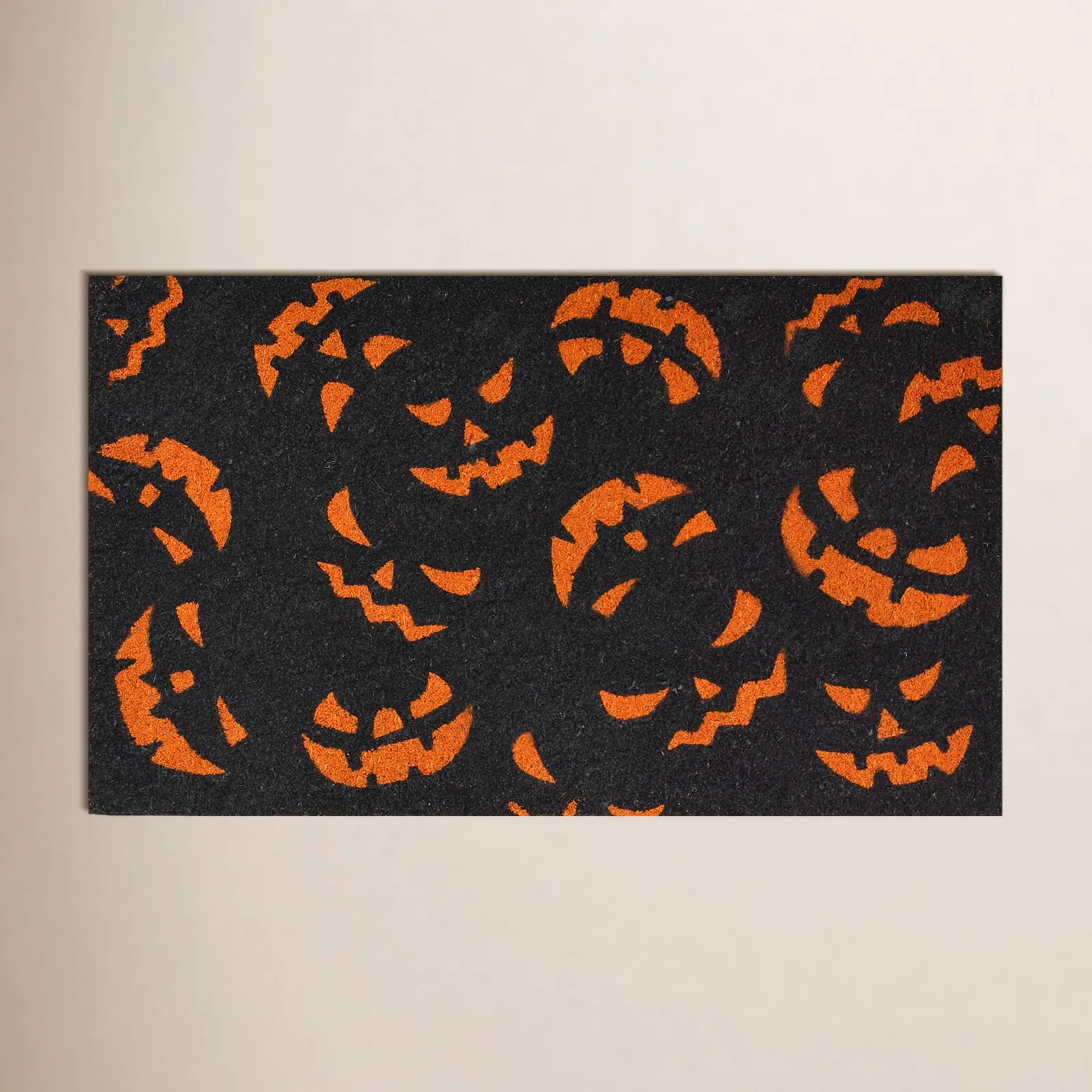 Amalda Scary Pumpkins 29 in. x 17 in. Non-Slip Outdoor Door Mat | Wayfair North America