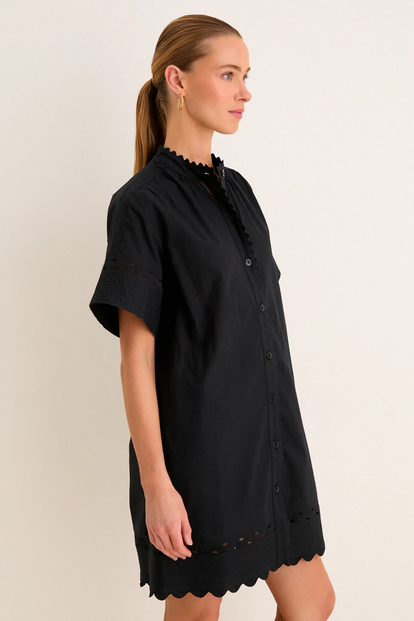 Black Linen Cornelia Dress | Tuckernuck (US)