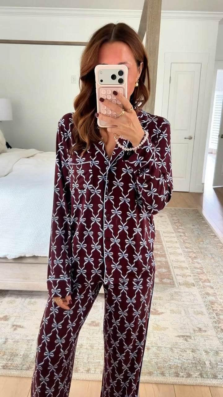 New release bow pajamas in XXS. So soft with pockets! Christmas pajamas. Matching Christmas pajamas. Gift ideas for her. Matching pajama sets.

#LTKootd #LTKPetite #LTKmorningroutine