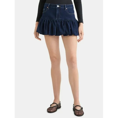 Madden NYC Denim Bubble Skirt,Womens | Walmart (US)