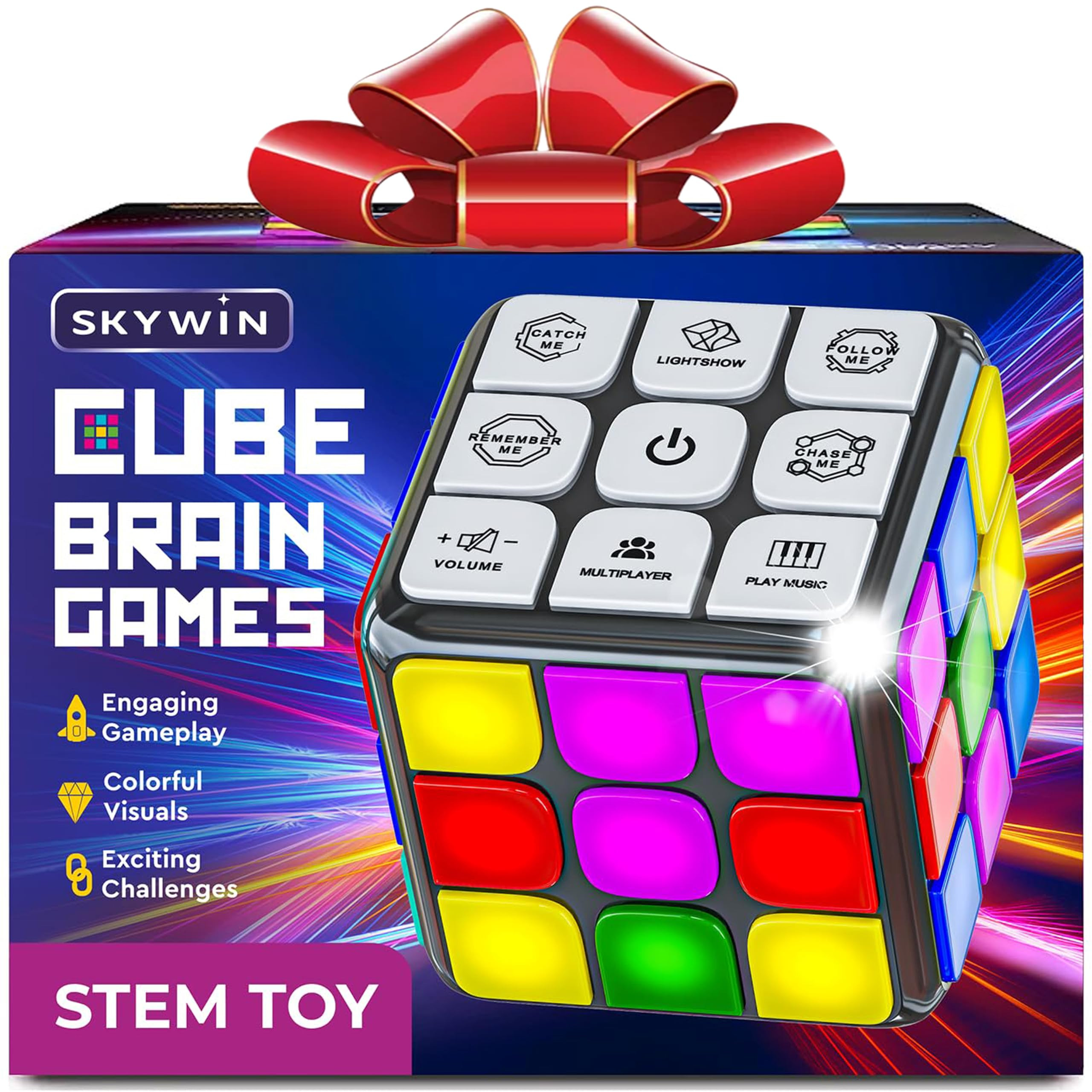 Skywin Light Up Rubix Cube, Puzzle STEM Game Cube for Kids - 7 Modes Interactive Toy for Fun & Sk... | Amazon (US)