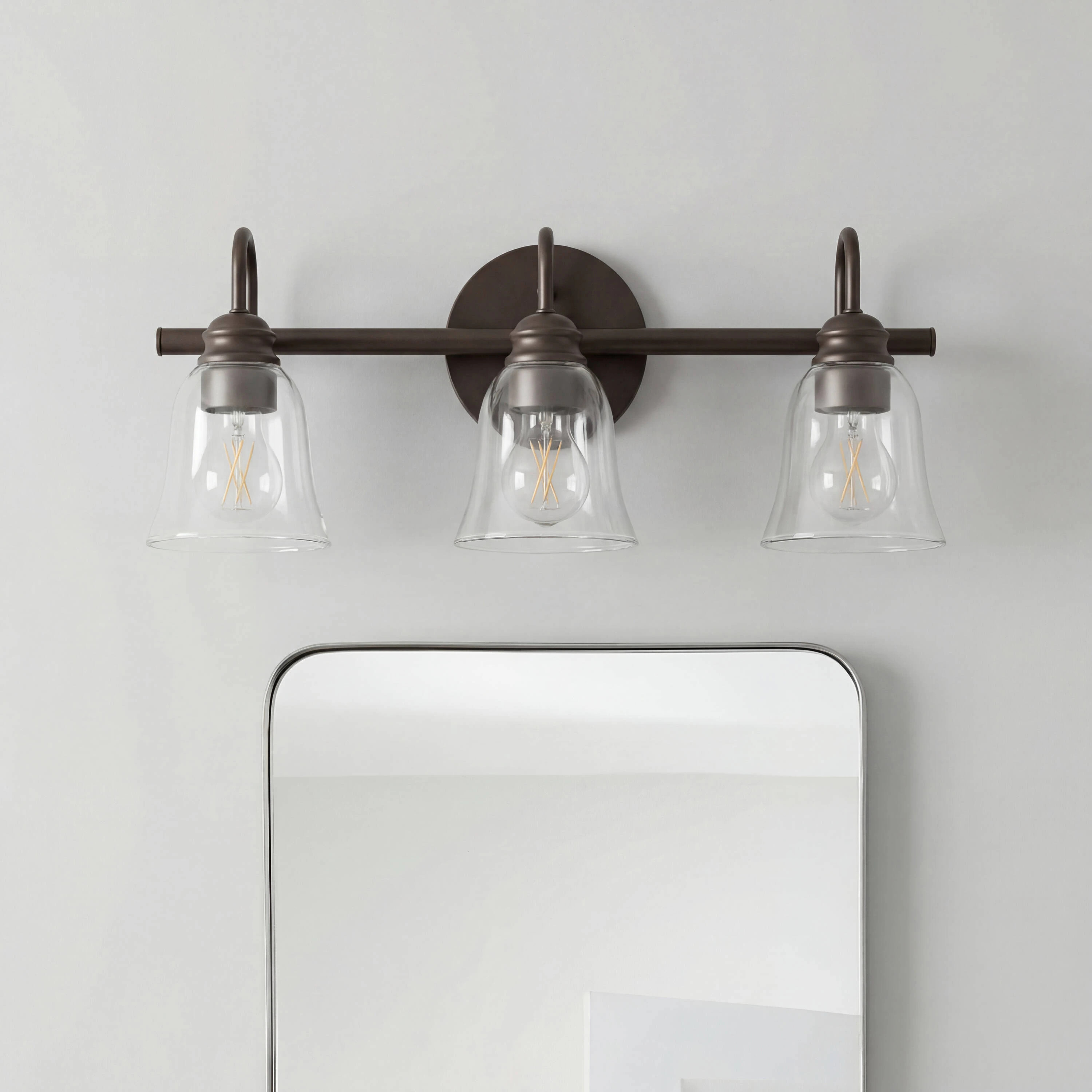 allen + roth Bartow 22-in 3 -Light Matte Bronze Traditional Vanity light | 43411 | Lowe's