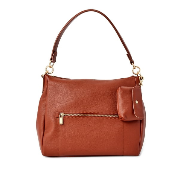 Time and Tru Izzy Hobo Handbag with Bonus Removable Pouch - Walmart.com | Walmart (US)