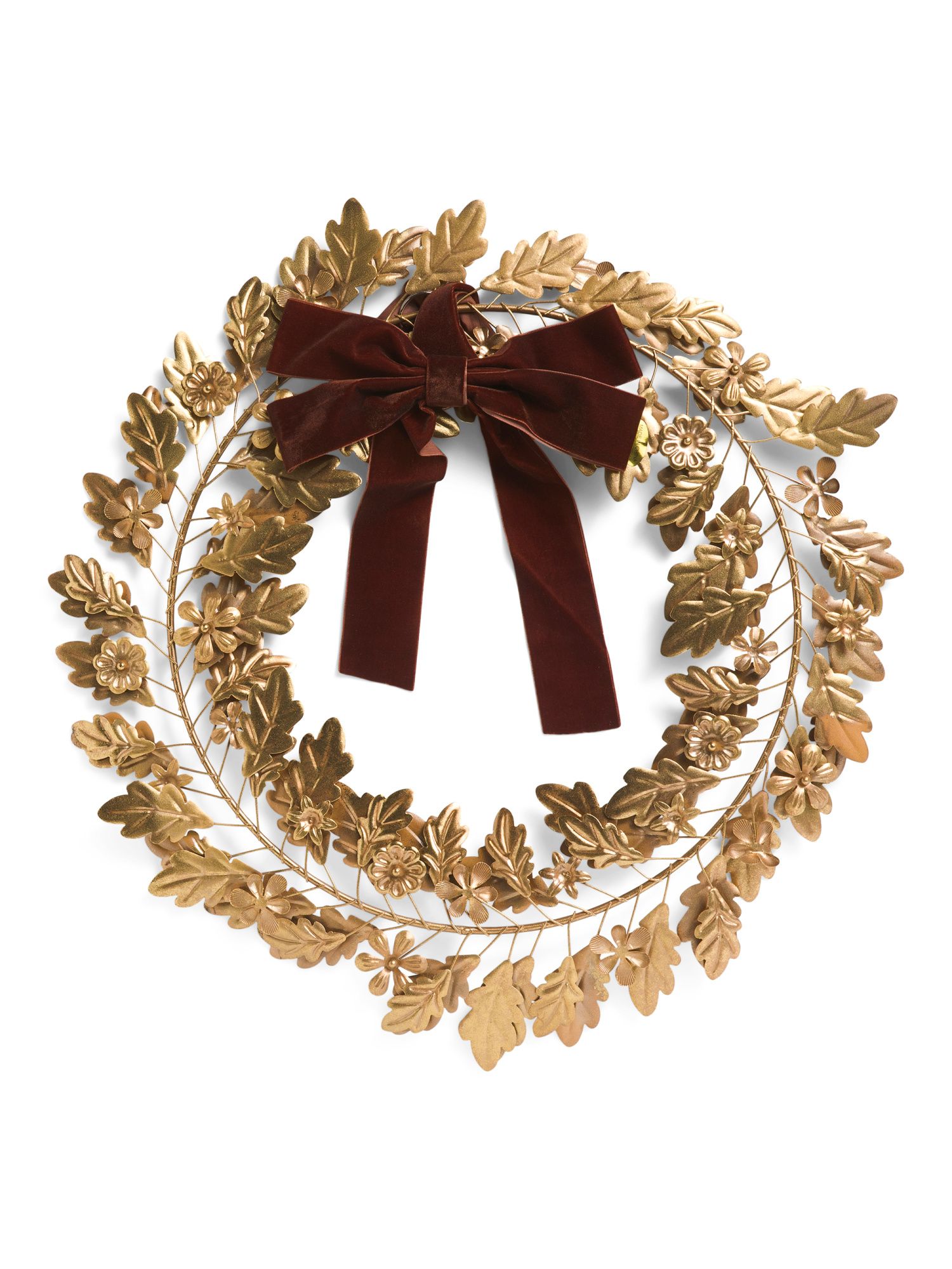 21in Metal Autumn Wreath With 13in Long Ribbon | Pillows & Decor | Marshalls | Marshalls