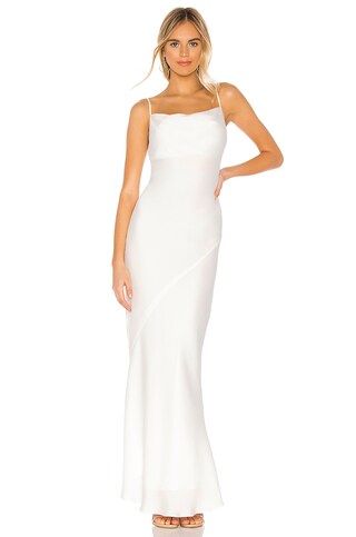 Shona Joy Luxe Bias Cowl Slip Dress in Ivory from Revolve.com | Revolve Clothing (Global)