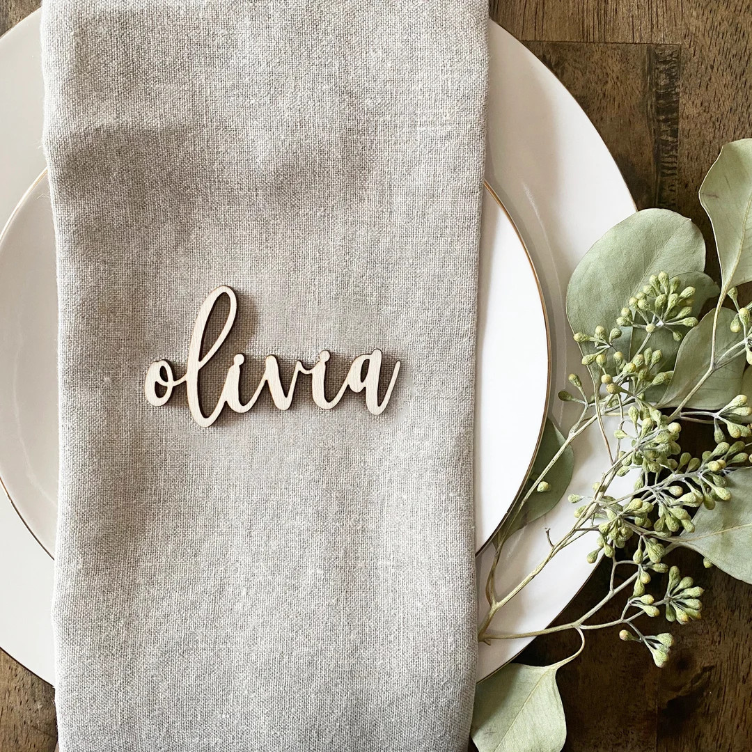 Custom Place Card Wedding Name Card Wood Name Place Setting - Etsy | Etsy (US)