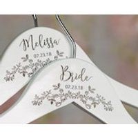 Personalized Bride Hanger Wedding Dress Hanger Bridal Dress Hanger Wooden Engraved Hanger HG106 | Etsy (US)