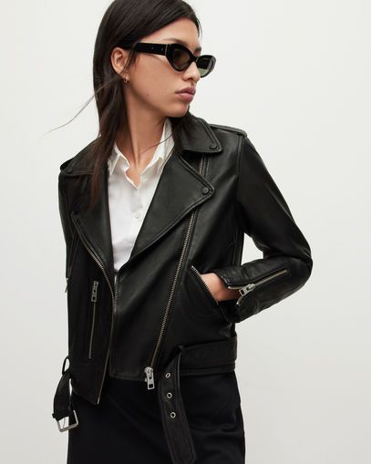 AllSaints Balfern Leather Biker Jacket | AllSaints US