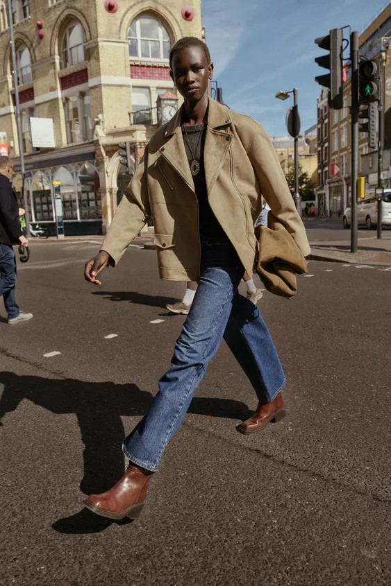 FAUX SUEDE BIKER JACKET | Zara US