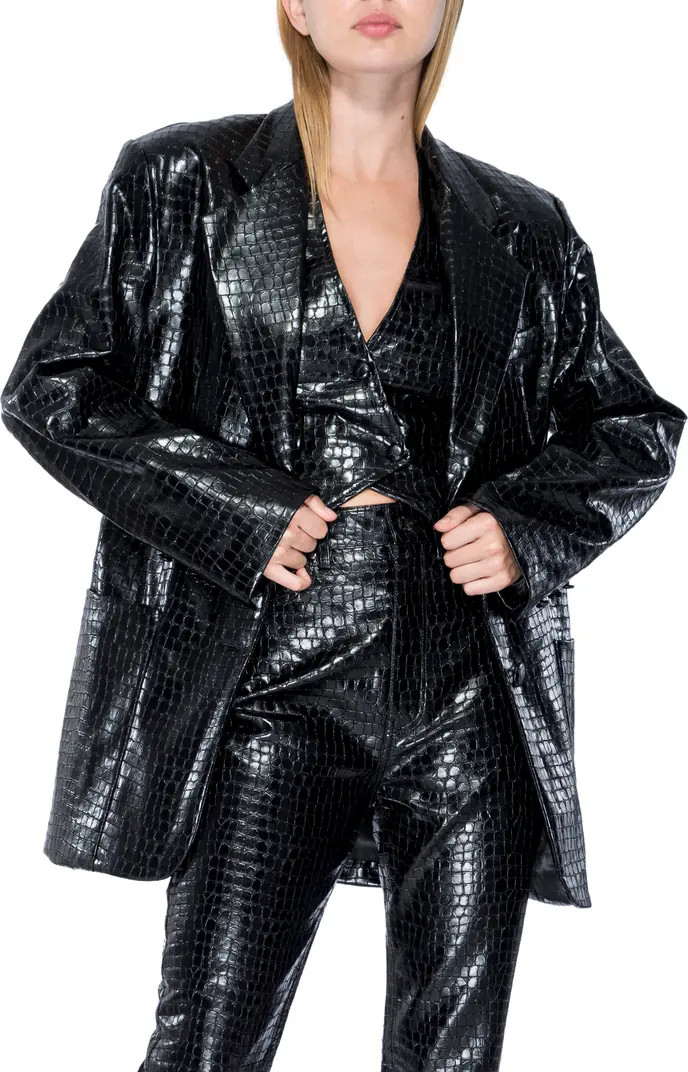 Faux Leather Blazer | Nordstrom