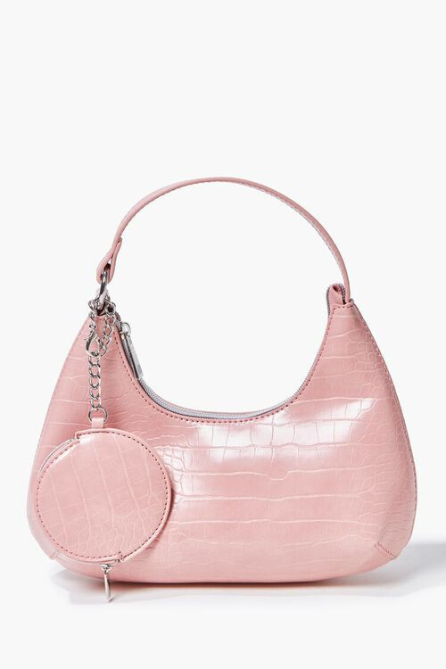 Faux Croc Leather Shoulder Bag | Forever 21 (US)