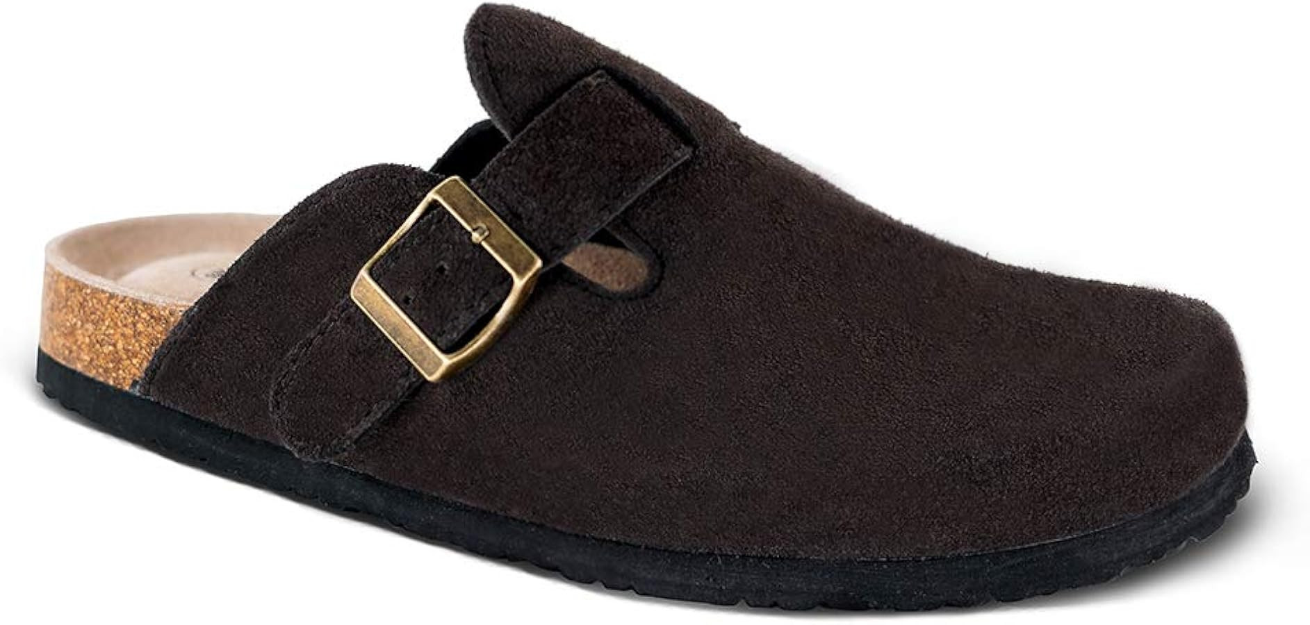 Unisex Soft Footbed Clog，Suede Leather Clogs, Cork Clogs Shoes for Women Men，Antislip Sole Sl... | Amazon (US)