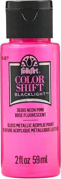 FolkArt, Color Shift Blacklight Acrylic Paint, Neon Pink | Amazon (US)