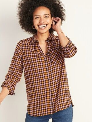 Patterned Flannel Classic Shirt for Women | Old Navy | Old Navy (US)