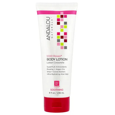 Andalou Naturals, 1000 Roses®, Body Lotion, Soothing , 8 fl oz (236 ml) | iHerb