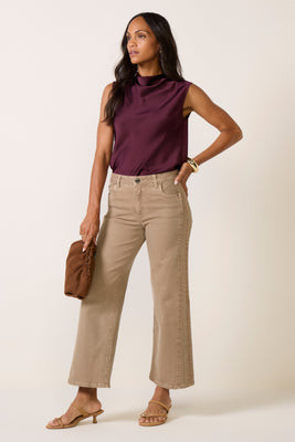 KUT FROM THE KLOTH Women's Meg Wide Leg Jean, Size 14, Milktea Tan | Evereve