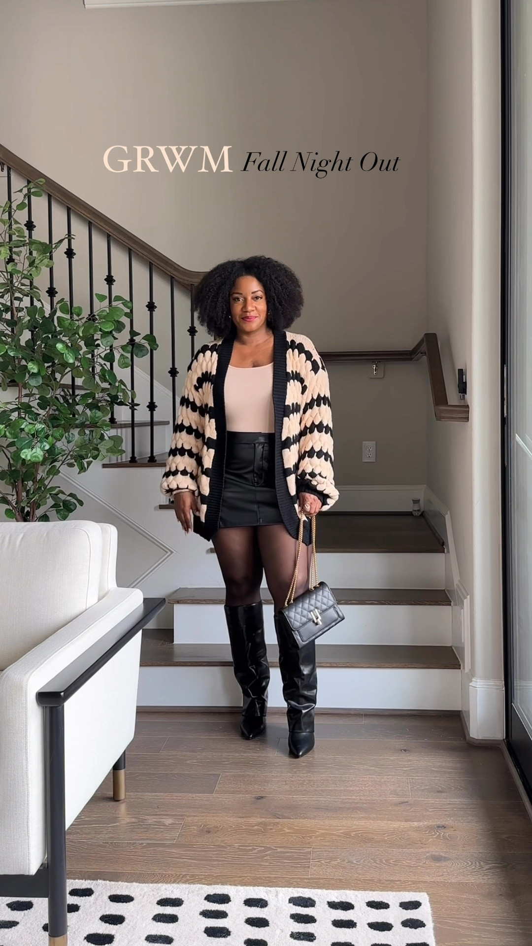 Fall night out look 🖤 Wearing a L in the bodysuit, L in the cardigan, and XL in the skirt. The boots are wide calf friendly. #FoundItOnAmazon

fall outfit ideas // amazon fashion // fall outfits // amazon finds // fall outfits women // amazon fall fashion finds // fall outfits amazon // fall dress// casual outfit // casual style // affordable fashion // fall boots // chic style // black boots // wide calf boots // cardigan // faux leather skirt // bodysuit with sleeves

#LTKSeasonal #LTKVideo #LTKMidsize