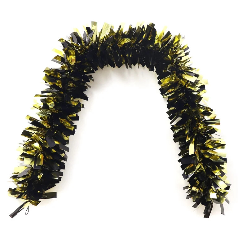 Large Tinsel Garland, Black and Gold, 6', Graduation by Way To Celebrate | Walmart (US)