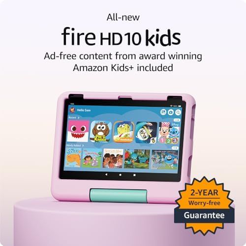 All-new Amazon Fire 10 HD Kids tablet- 2023, ages 3-7 | Bright 10.1" HD screen with ad-free conte... | Amazon (US)