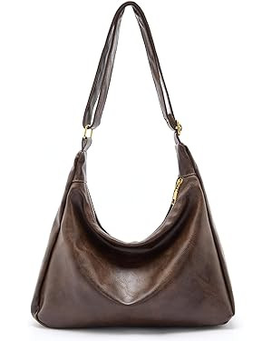 celestina Hobo Bags for Women, Ultra Soft Foldable Vegan Leather Shoulder Handbag, Stylish Slouch... | Amazon (US)