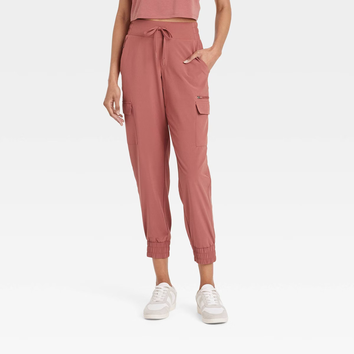 Women's Active Light Mid-Rise Cargo Joggers - All In Motion™ | Target