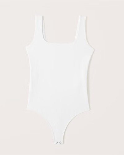 Cotton-Blend Seamless Fabric Tank Bodysuit | Abercrombie & Fitch (US)