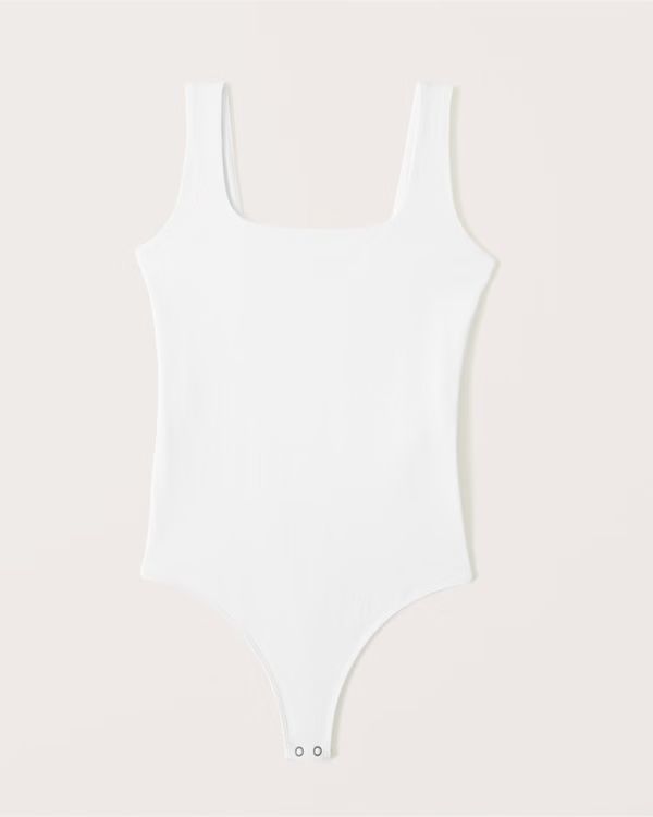 Cotton-Blend Seamless Fabric Tank Bodysuit | Abercrombie & Fitch (UK)