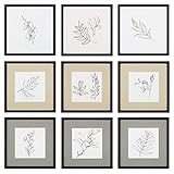 Gallery Perfect 9 Piece Decorative Art Prints & Hanging Template, Natural Ombre, 8" x 8" Gallery Wal | Amazon (US)