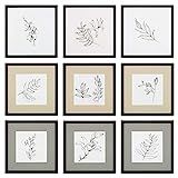 Gallery Perfect 9 Piece Decorative Art Prints & Hanging Template, Natural Ombre, 8" x 8" Gallery Wal | Amazon (US)