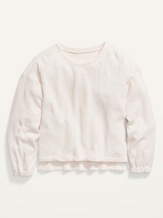 Cozy Rib-Knit Cropped Sweater for Girls | Old Navy (US)