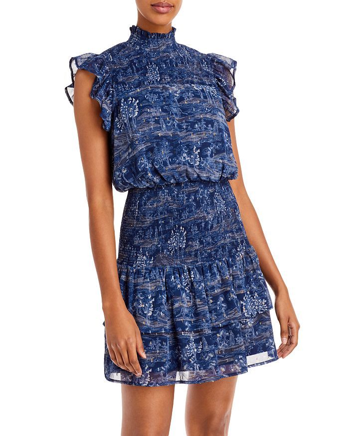 Smocked Mock Neck Dress - 100% Exclusive | Bloomingdale's (US)