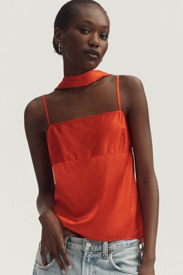 Mare Mare Square-Neck Tank with Scarf | Anthropologie (US)