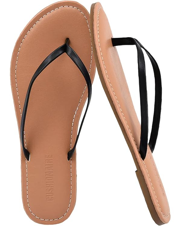 CUSHIONAIRE Women's Cora Flat Flip Flop Sandal with +Comfort | Amazon (US)