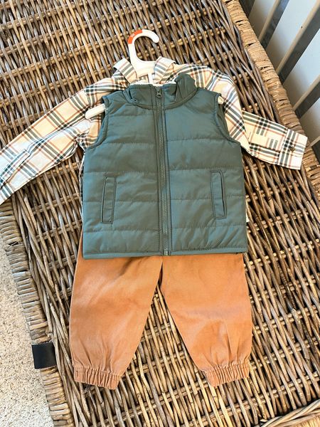 Baby boy full outfit with puffer vest. Runs a tad big! 

#LTKGiftGuide #LTKbaby #LTKHoliday