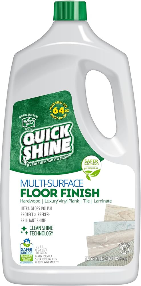 Quick Shine Multi Surface Floor Finish 64oz | Cleaner & Polish to use on Hardwood, Laminate, Luxu... | Amazon (US)