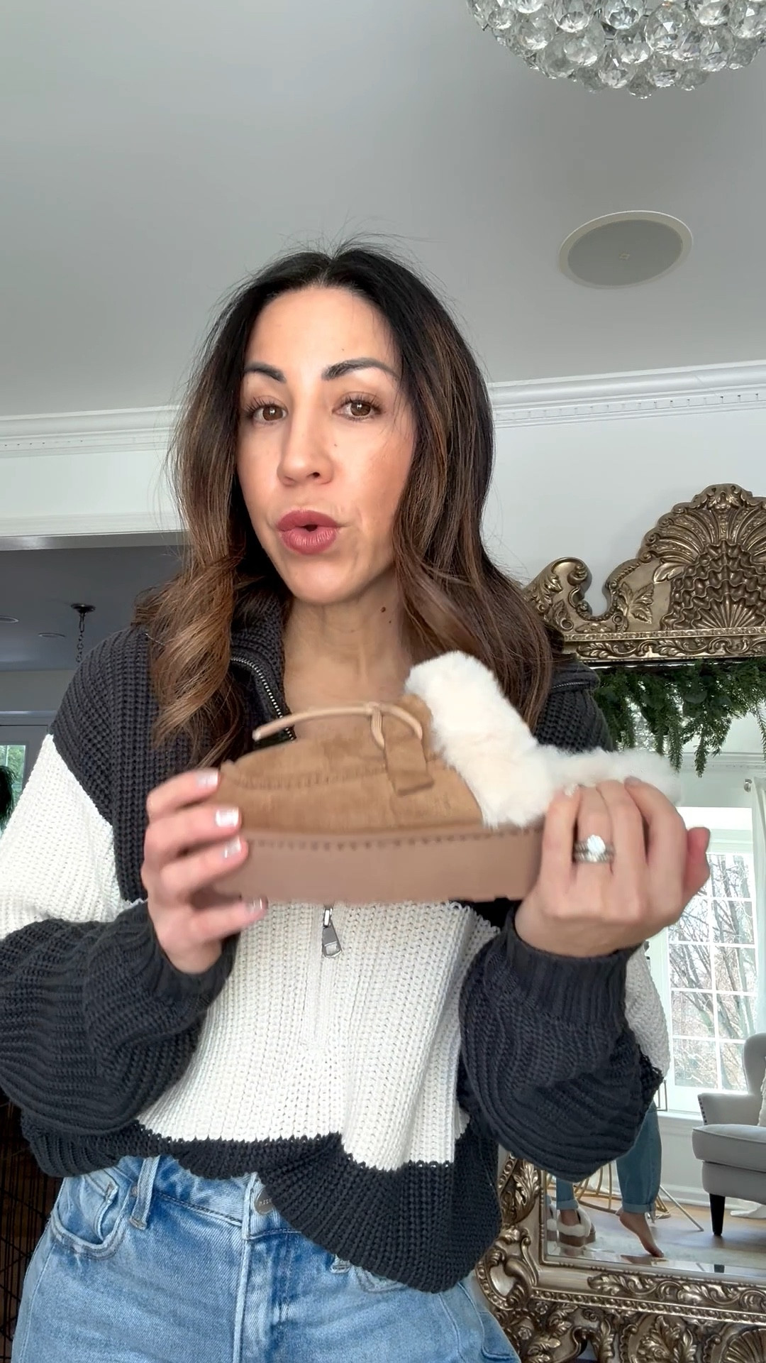 Clogs TTS, sweater small. Slippers.

#LTKSaleAlert #LTKGiftGuide #LTKFindsUnder50