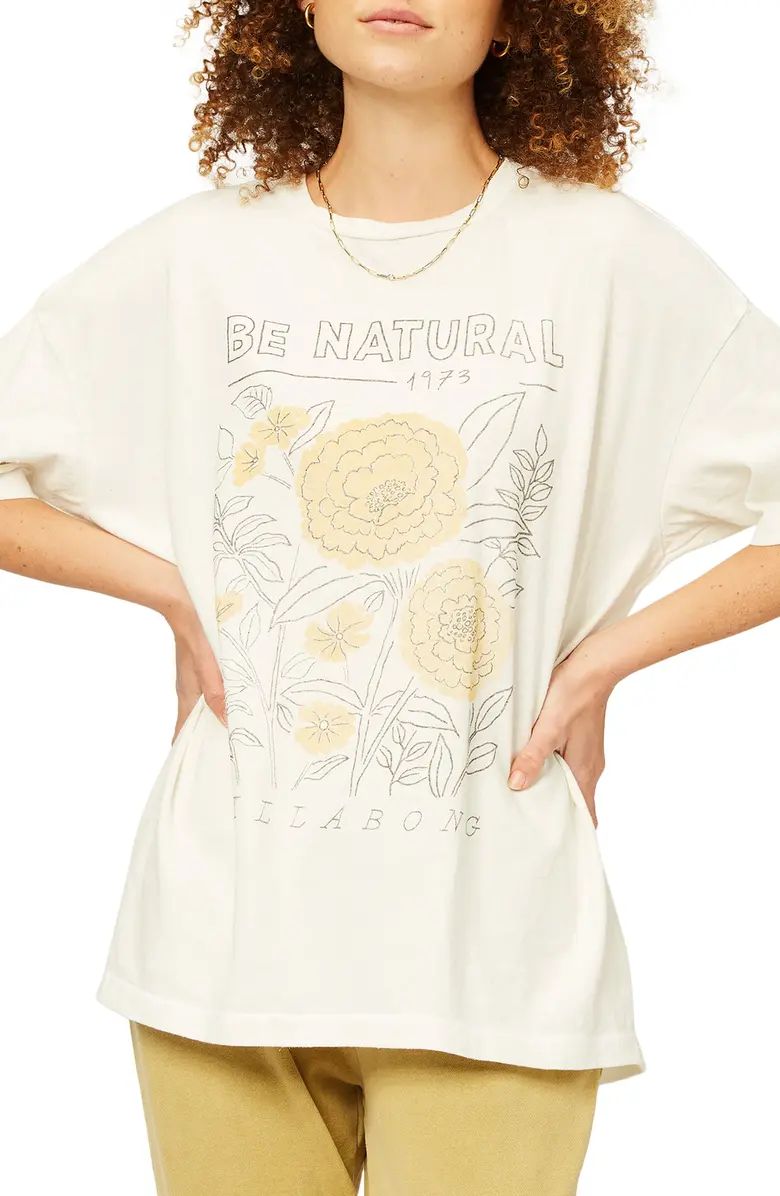 Be Natural Oversize Cotton Graphic Tee | Nordstrom