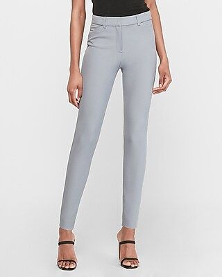 High Waisted Supersoft Twill Skinny Pant Gray Women's 14 | Express