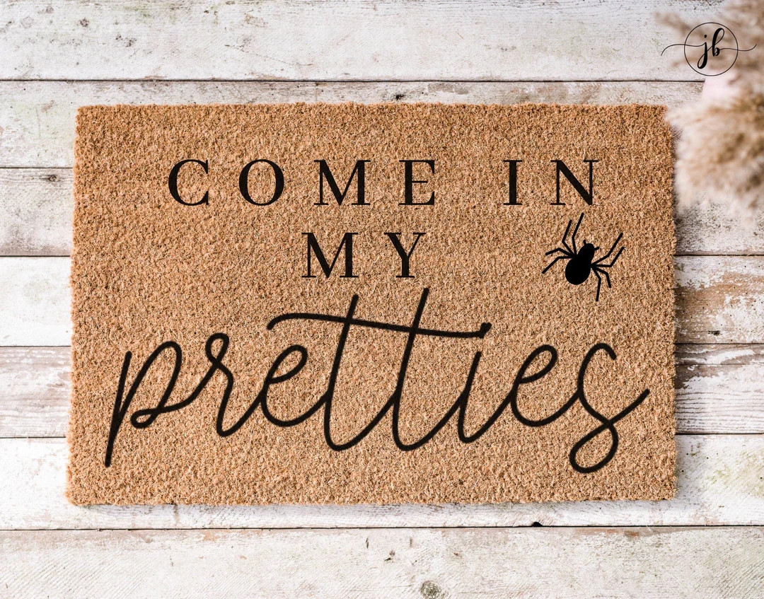 Ships in 48 Hours Come in My Pretties Mat Halloween Doormat - Etsy | Etsy (US)