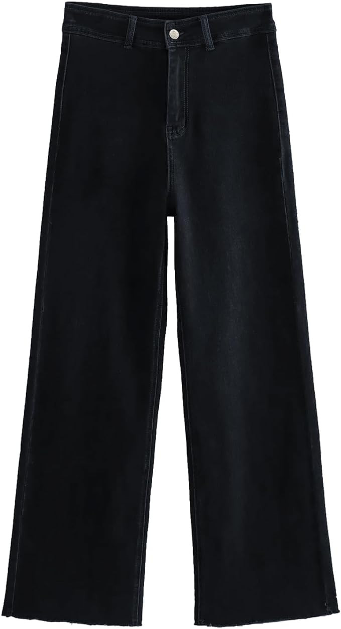 Wide Leg Jeans for Women High Waisted Stretch Casual Work Baggy Denim Pants Trousers 2023 | Amazon (US)