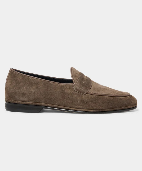 Todd Snyder X Rubinacci Unlined Suede Penny Loafer | Todd Snyder