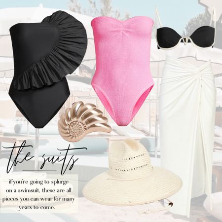 Saks is having their buy more save more sale, so here’s some things that are on my list for summer! How cute are these swimsuits? They’re all such a statement piece + will be great to add to your swimsuit wardrobe for years to come. 

Black one piece. Black statement swimsuit. Pink one piece. Black swim top. Sun hat. She’ll bag. Saks sale. 

#LTKswim #LTKstyletip #LTKsalealert