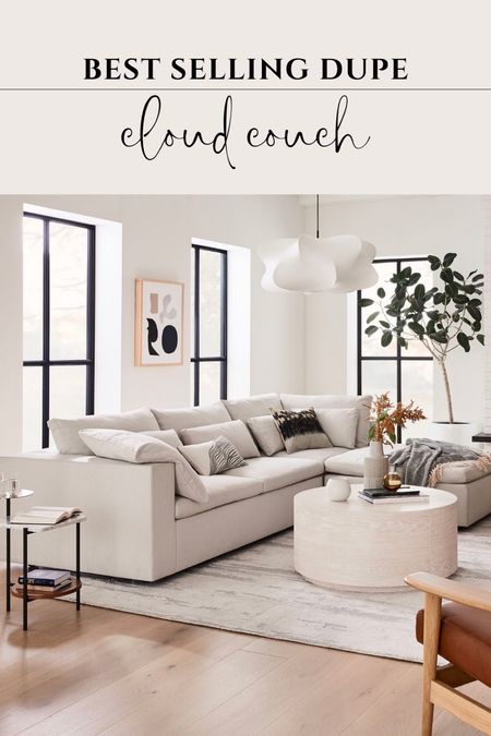 Cloud couch dupe. Cloud sectional dupe. White sofa. White couch. White sectional. Modern sofa. Modern sectional. Living room furniture. Restoration hardware dupe. 

#LTKsalealert #LTKhome